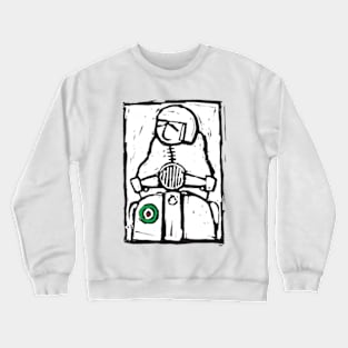 Classic Retro, Vintage,  Scooter, Scooterist, Scootering, Scooter Rider, Mod Art Crewneck Sweatshirt